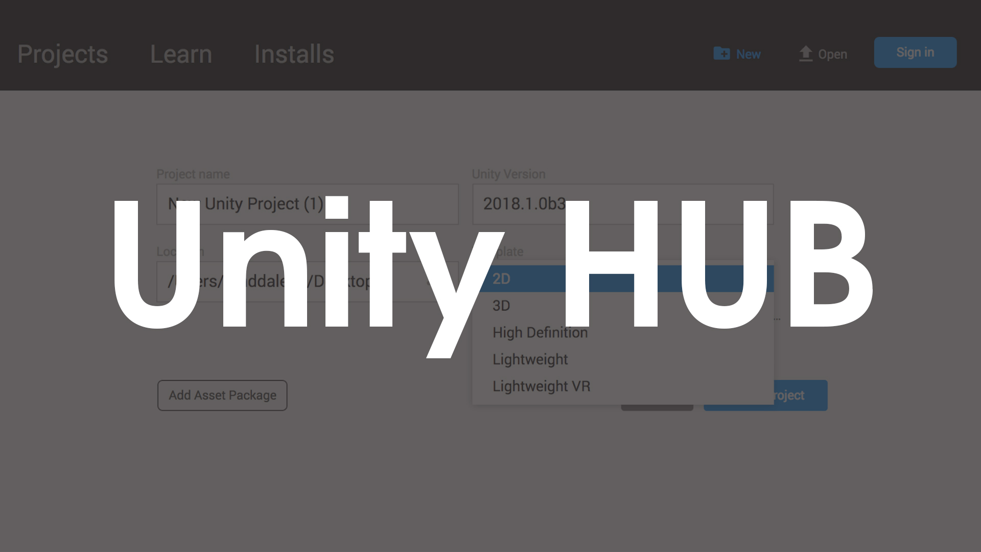 Unity hub est maintenant disponible !