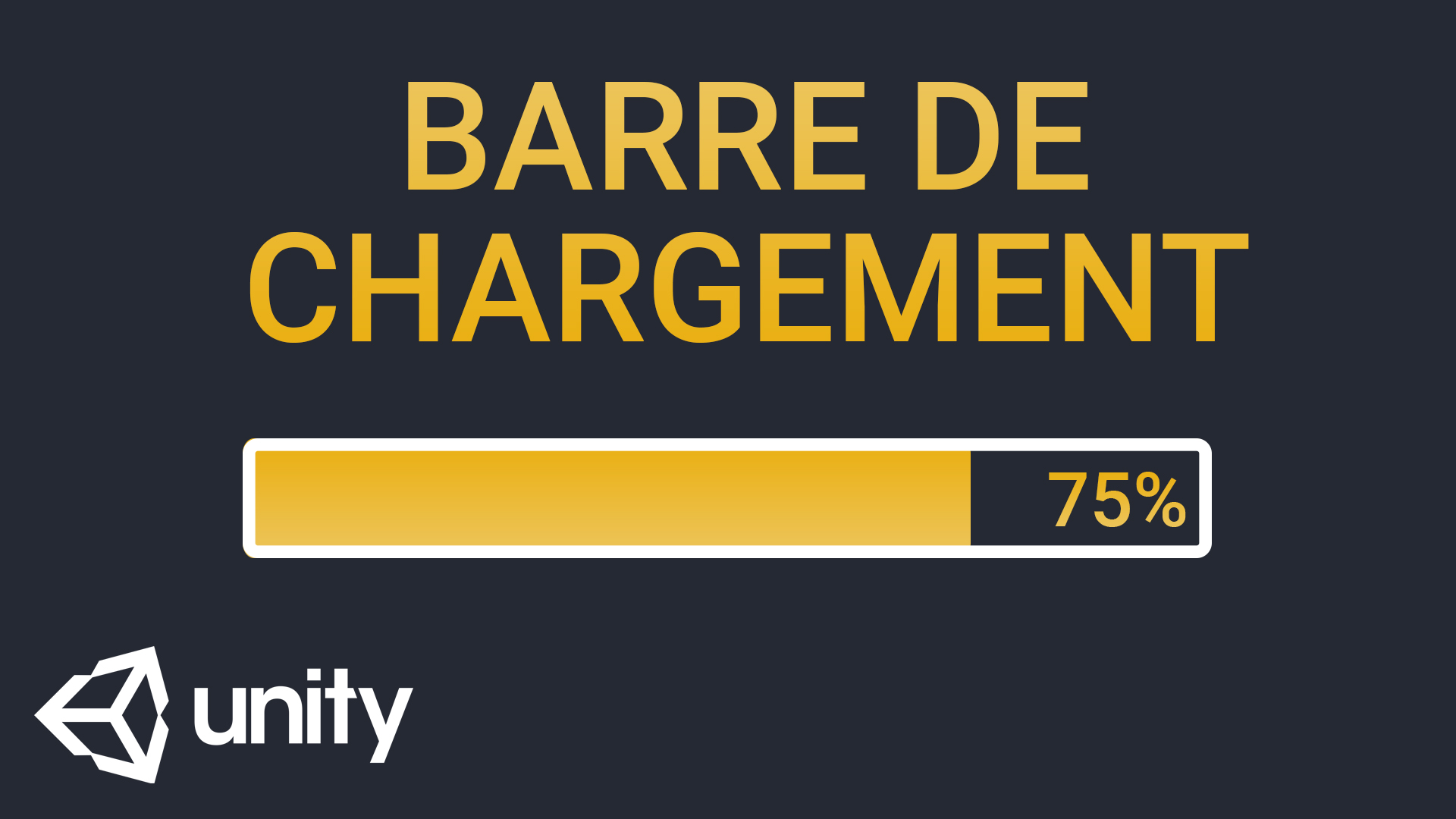 tuto : créer une barre de chargement sur unity 3d