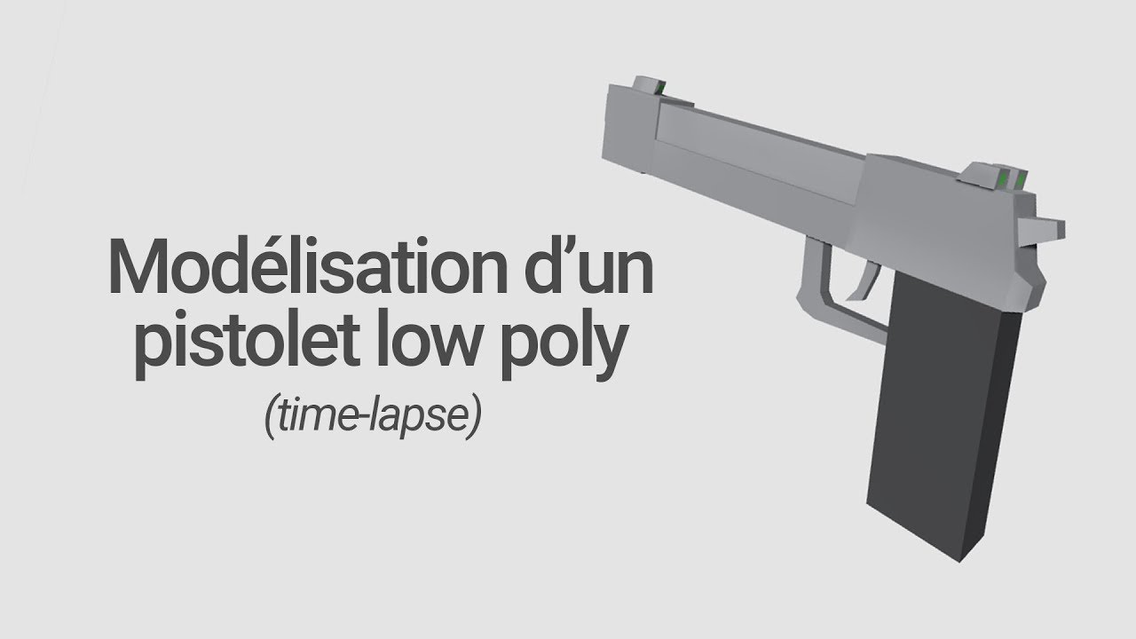 ModÃ©lisation d'un pistolet low poly (Unity 3D)