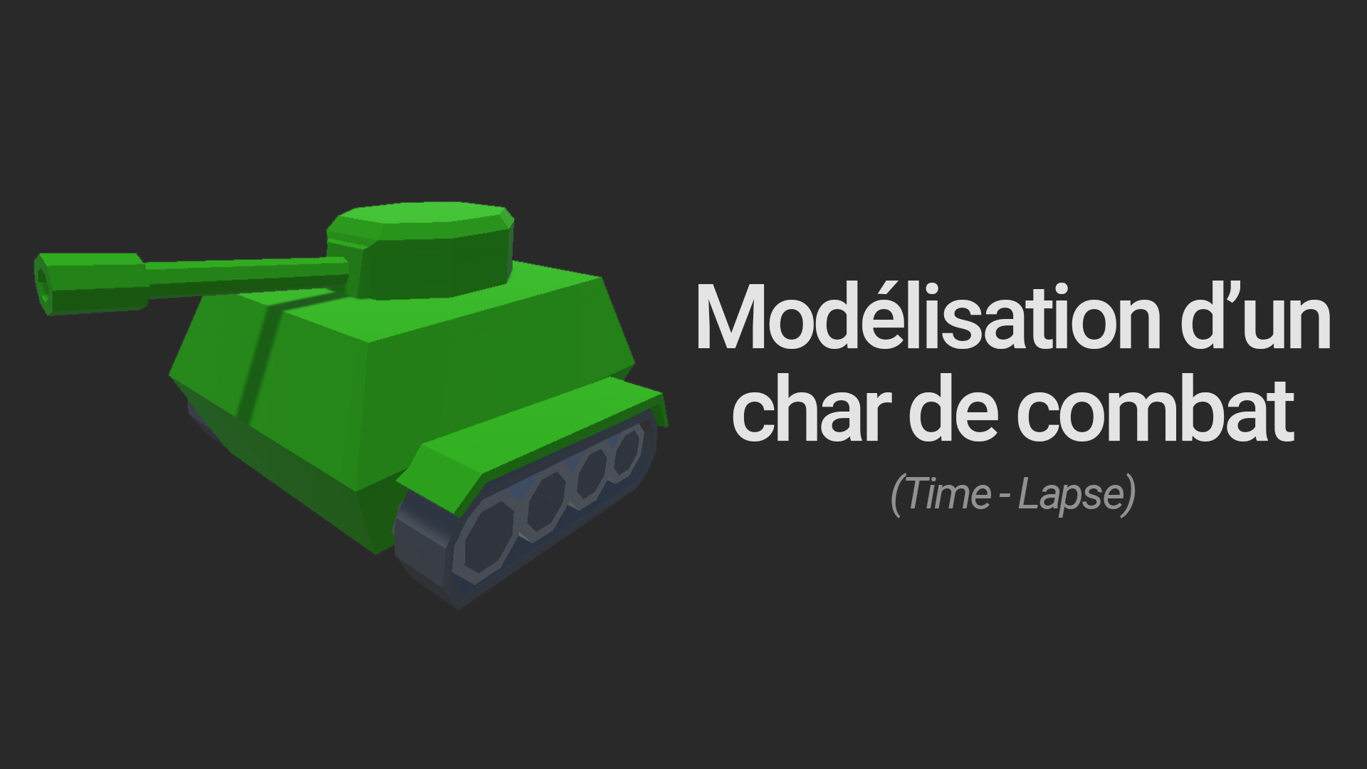 Modélisation time-lapse char d'assaut sur Unity avec ProBuilder