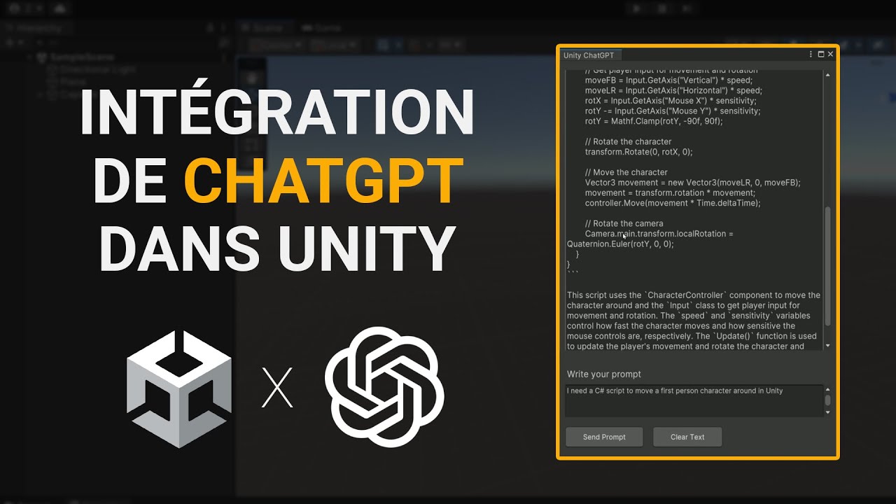 Miniature de la vidéo d'intégration de chatgpt sur unity
