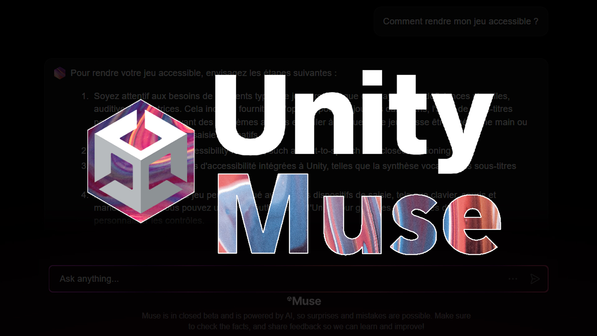 Miniature de la vidéo où je test Unity Muse