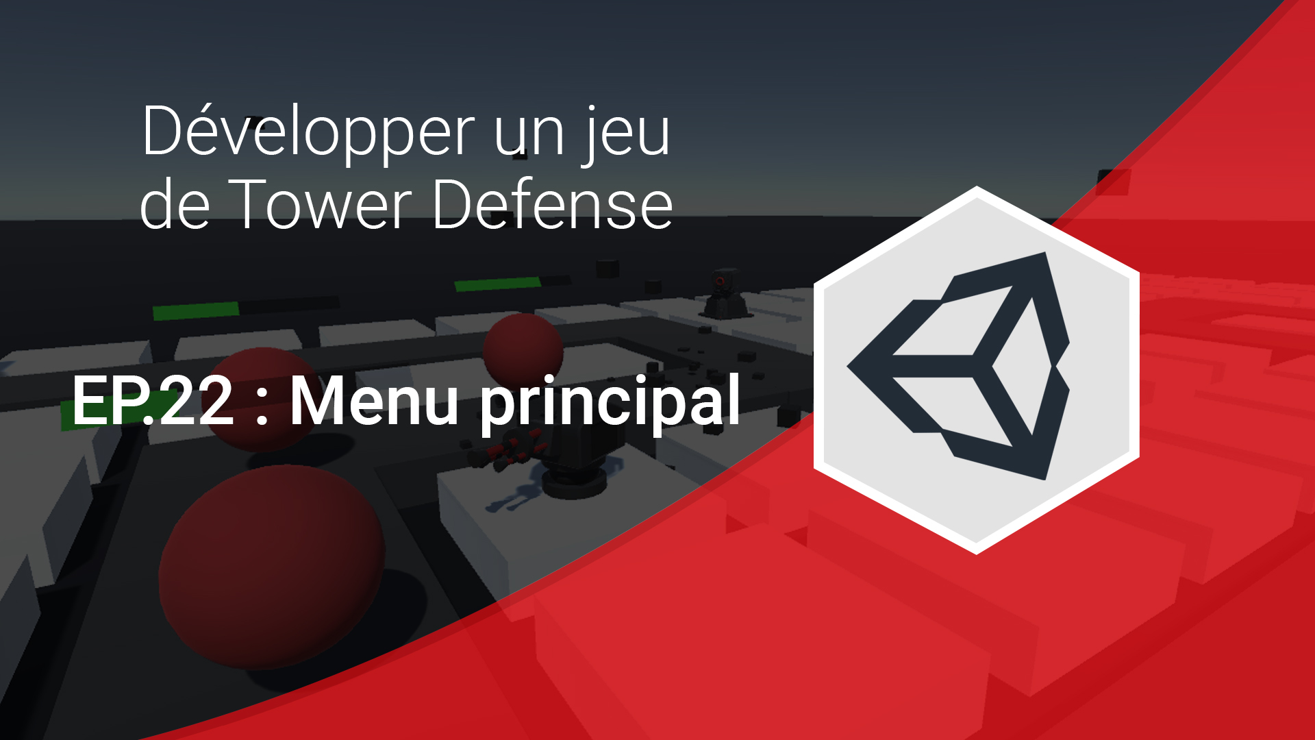 menu principal série tower defense unity 3d